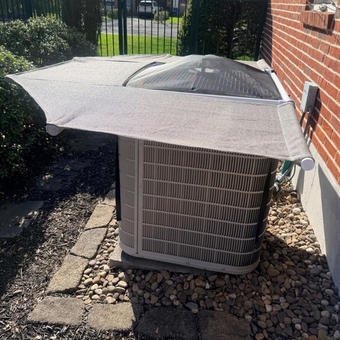 AC Shade fan installed on a unit